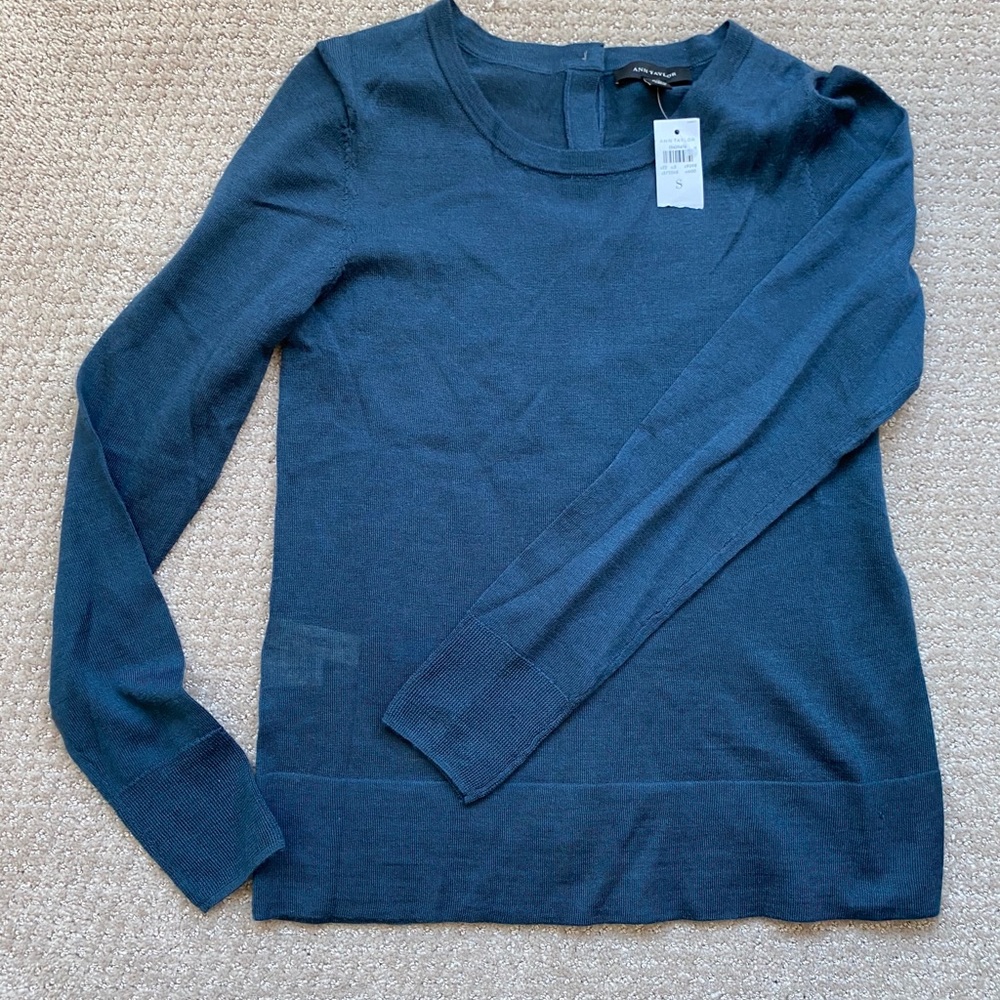 NEW Ann Taylor blue sweater